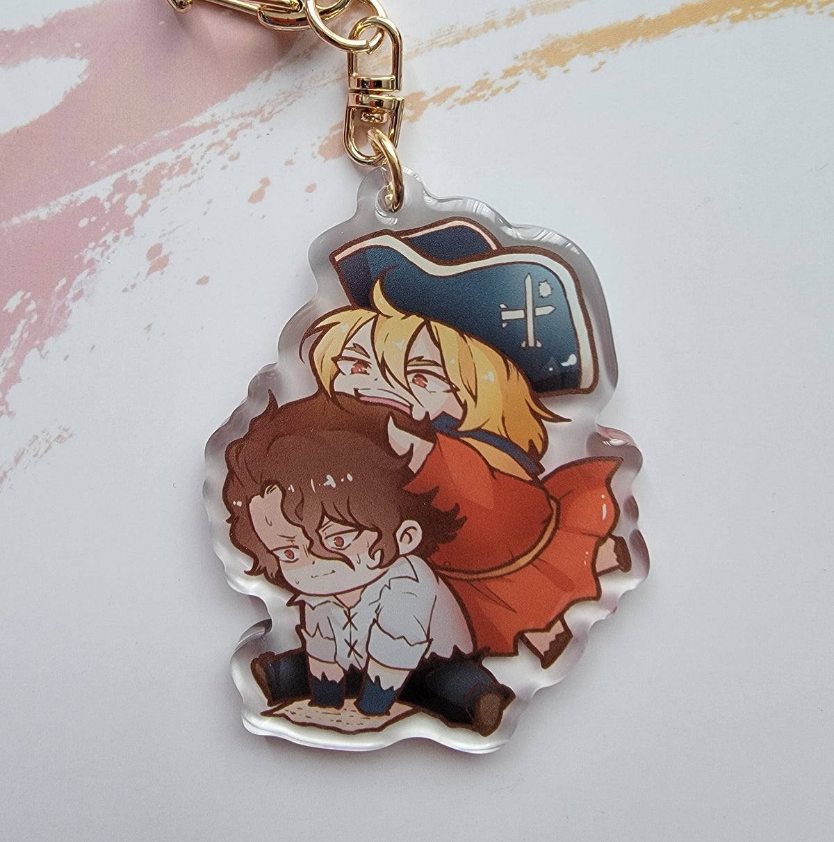 Ryusui and Sai Keychain