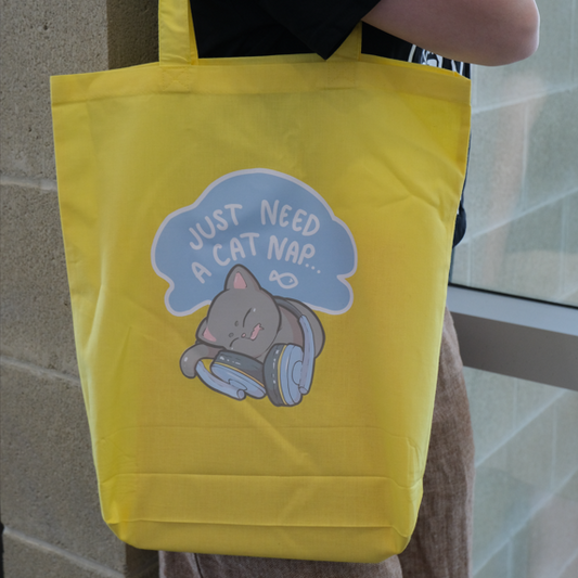 Sleepy Cat Tote Bag