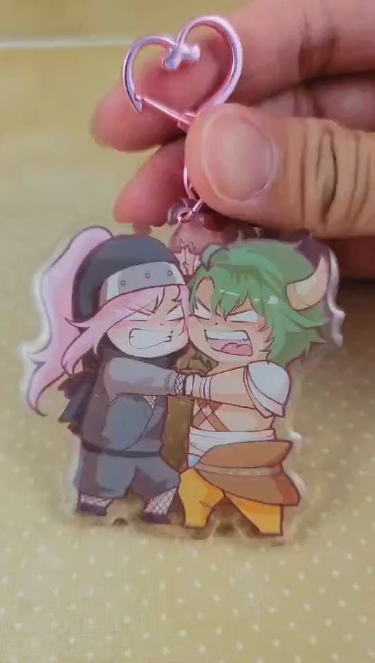 MatchaBlossom Keychain