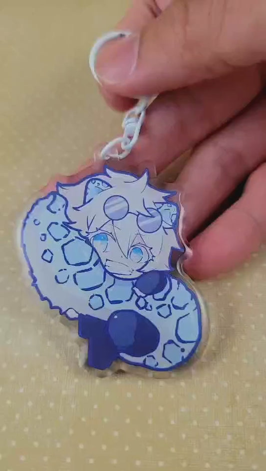 Snow Leopard Gojo Keychain