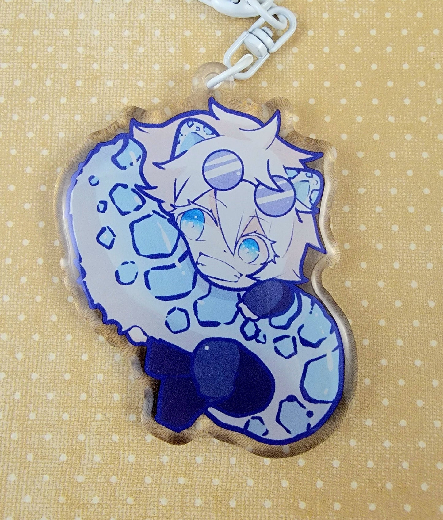 Snow Leopard Gojo Keychain