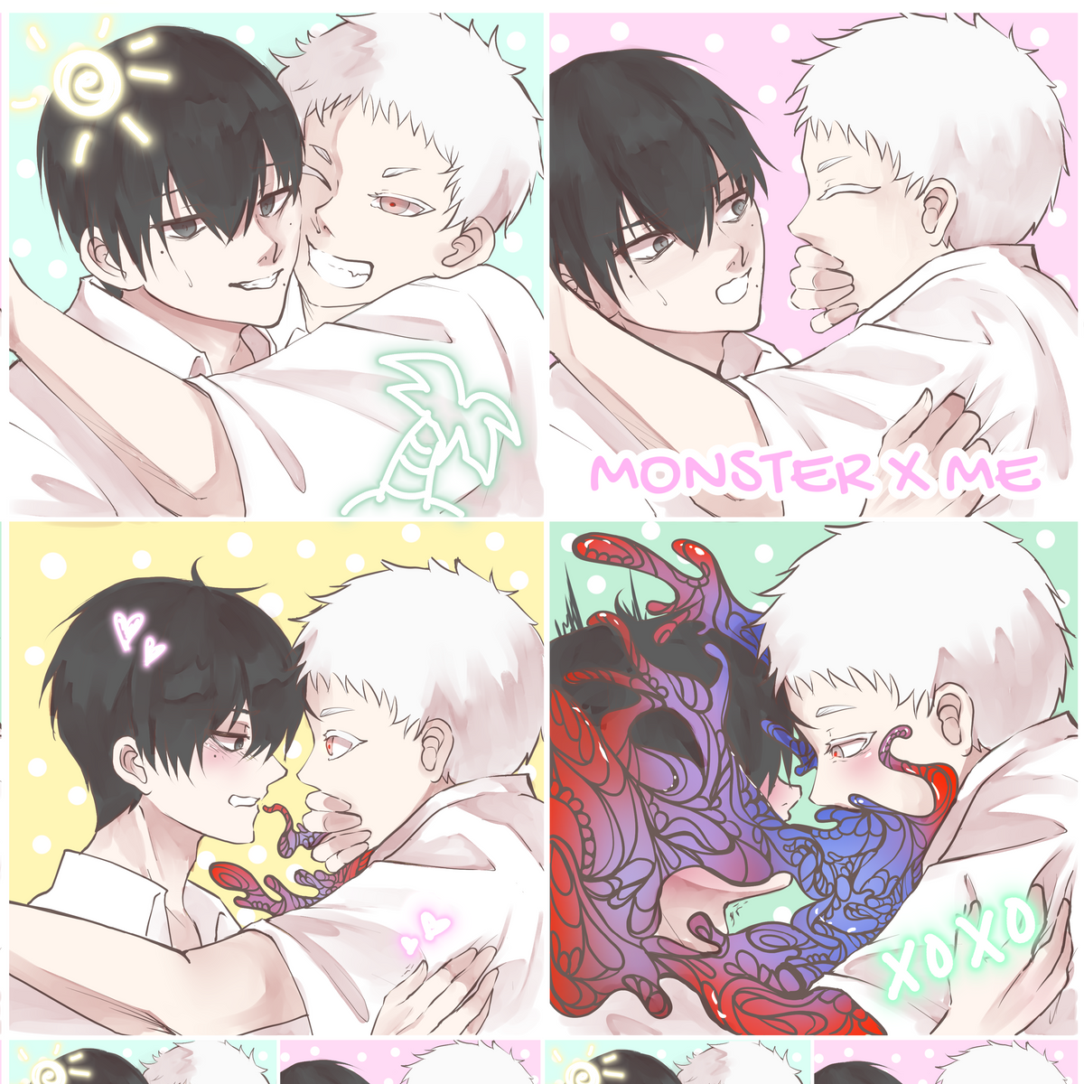 Photo Booth-Style YoshiKaru Sticker Sheet
